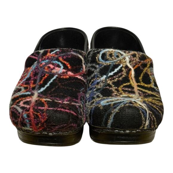 Dansko Professional Clogs Size 7 Women's Wool Multicolor Abstract Nursing Shoes - Picture 2 of 8